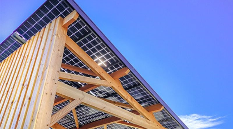 panneaux solaires support bois