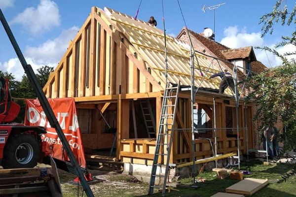 extension maison bois avant